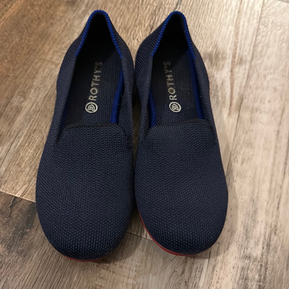 Rothy's Kids Shoes in Navy and Red